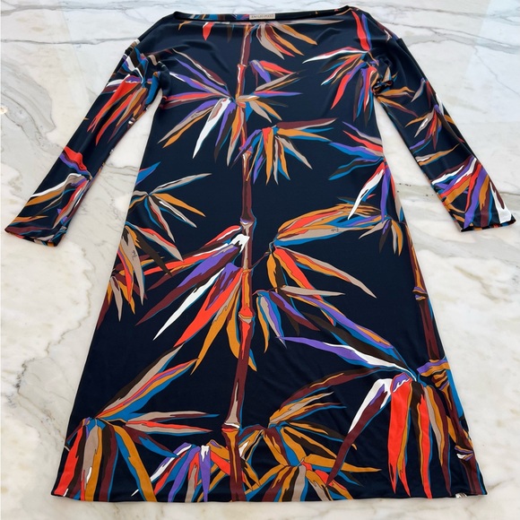 EMILIO PUCCI BLACK MULTI BAMBOO DRESS MODEL 71RL51 SIZE IT 44 / US 10 NWOTS! - Picture 8 of 17